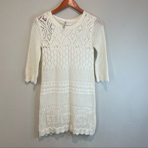 Cherokee Off White Crochet Lined Top